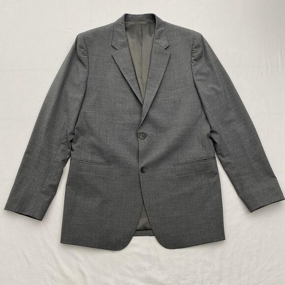 Theory Gray Blazer Sport Coat Wool Blend Notch Lapel 2 Button Mens 44 Long - Picture 3 of 16